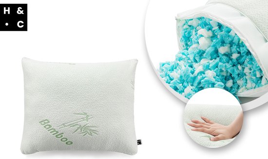 H&C Bamboo Memory Foam Pillow - Antibakteriell - Anti-Hausstaubmilben - Für Seitenschläfer Wohnen & Kochen