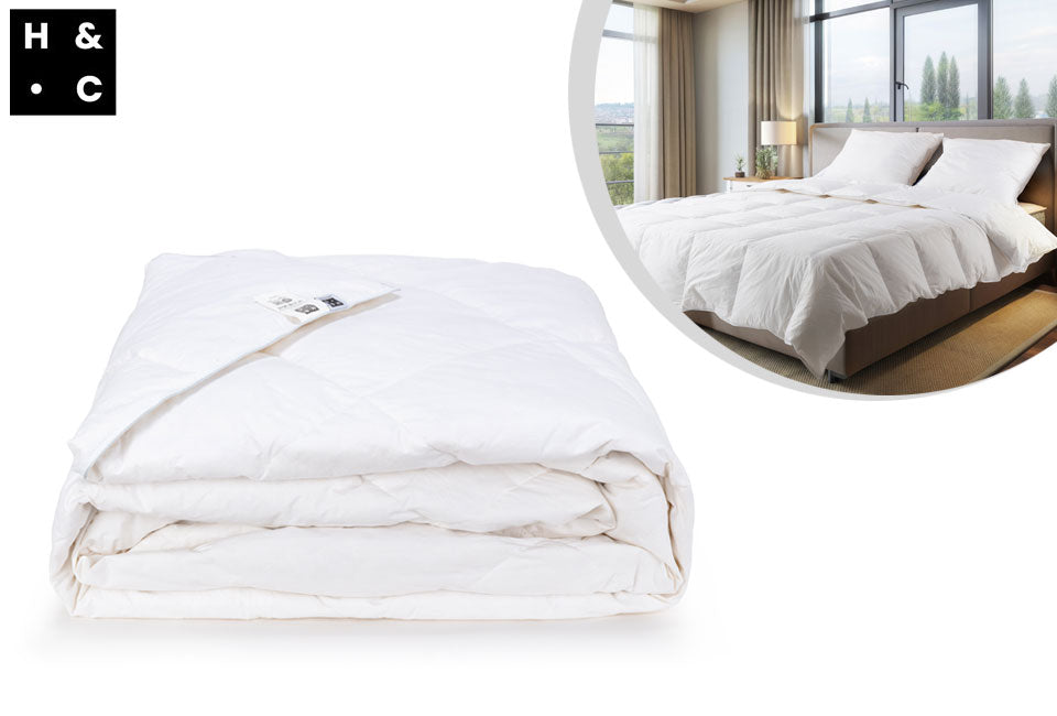 H&C Ganzjahres-Luxus-Bettdecke - 90% Entendaunen - 200 x 200 cm Wohnen & Kochen H&C Ganzjahres-Luxus-Bettdecke - 90% Entendaunen - 200 x 200 cm Wohnen & Kochen