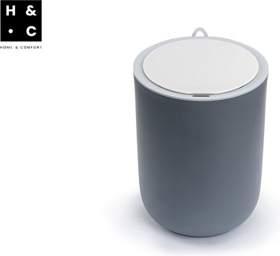 H&C Sensor Mülleimer - 8L - Schwarz - Automatischer Abfalleimer - Wasserdicht - Kompaktes Design Wohnen & Kochen