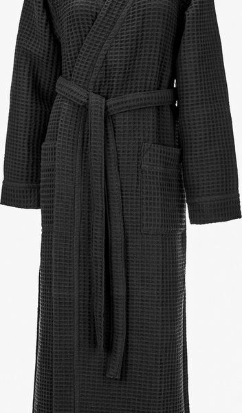 Heckettlane Bademantel Waffel - Morgenmantel für Damen und Herren - XL - Morgenmantel aus Baumwolle - Geeignet für die Sauna - Schwarz Wohnen & Kochen