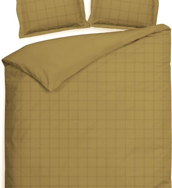 Heckettlane Bettbezug Diamante - Bettwäsche - 200x220 - Gold - Bettbezug 100% Baumwolle Satin Wohnen & Kochen
