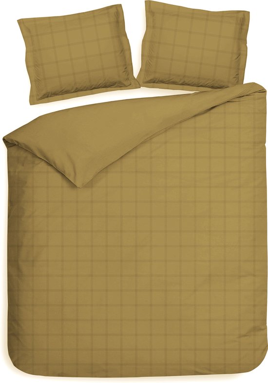 Heckettlane Bettbezug Diamante - Bettwäsche - 200x220 - Gold - Bettbezug 100% Baumwolle Satin Wohnen & Kochen