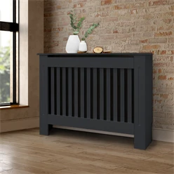 Heizkörperverkleidung 112x19x82 cm Landhaus Anthrazit aus MDF ML-Design 696