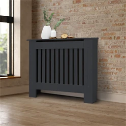 Heizkörperverkleidung 78x19x82 cm Landhaus Anthrazit aus MDF ML-Design 696