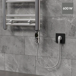 Heizstab 600W Chrome mit Thermostat und LCD Bildschirm LuxeBath 7110