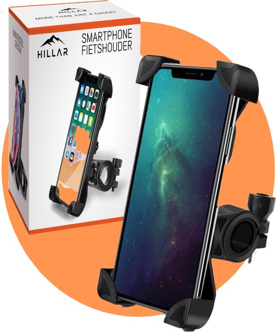 Hillar® Handyhalterung Fahrrad Universal - Smartphone-Halterung Fahrrad - Motorrad - Roller - GSM-Halterung Fahrrad Auto & Fahrrad