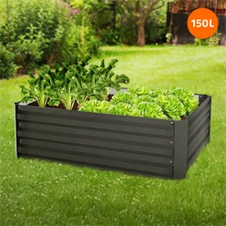 Hochbeet 90x60x30 cm Anthrazit aus Metall ML-Design 721