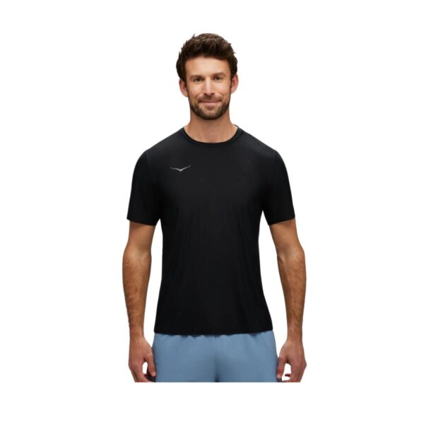 Hoka Airolite Kurzarm-Schwarz-T-Shirt