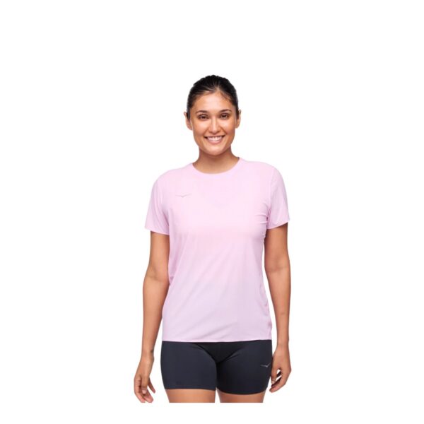 Hoka Airolite Kurzarm-T-Shirt für Damen in Rosa