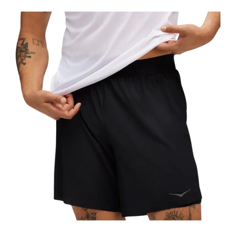 Hoka Glide 7" 2 in 1 Shorts Schwarz