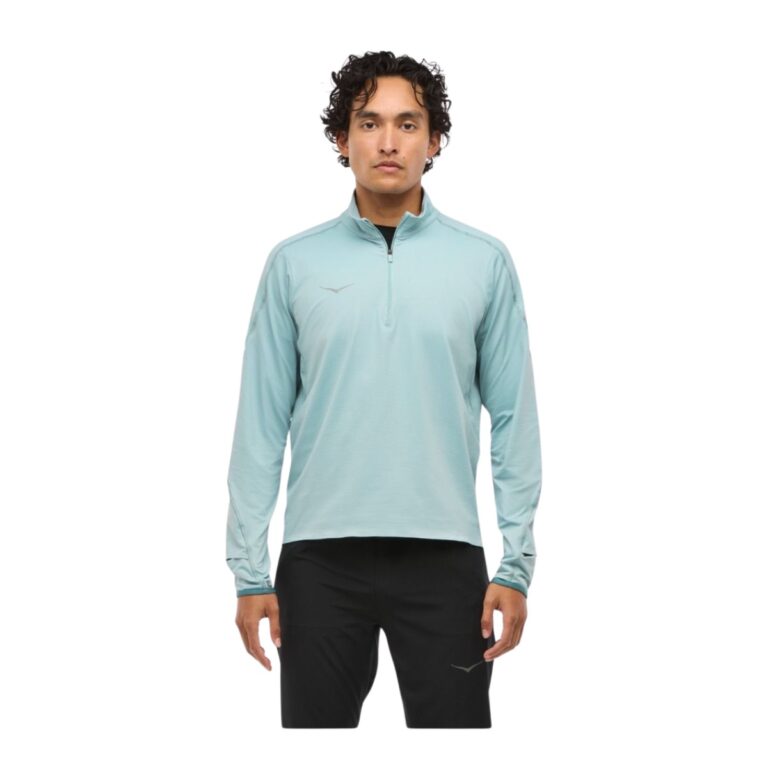 Hoka GlideTech Quarter Zip Sweatshirt Blau