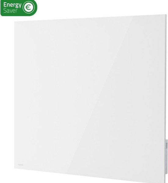 Hombli Smart Mirrored Infrarot-Flächenheizkörper - 600 Watt - Smart App - Integrierter Thermostat - 18m² - Wandmontage - Weiß Wohnen & Kochen