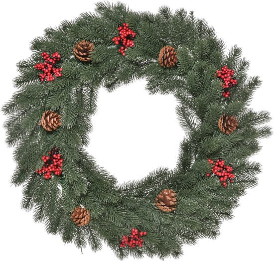HOMCOM Weihnachtskranz mit Ornamenten 830-372 Weihnachten