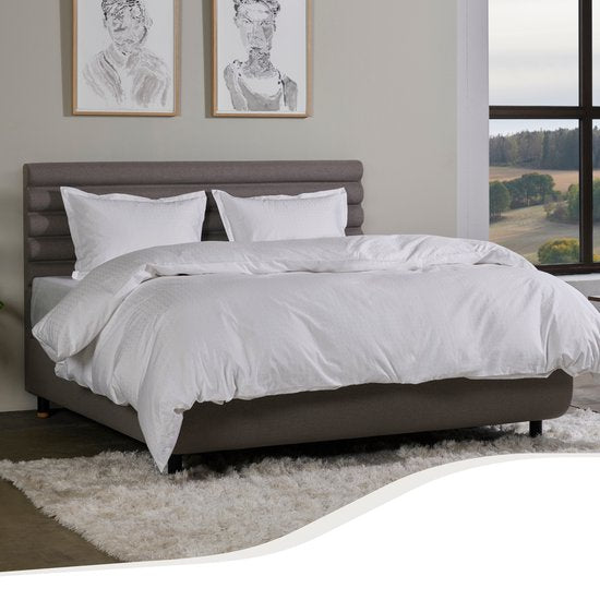 Home by TEMPUR® - Bettbezug aus Baumwollsatin - bügelfrei und trocknergeeignet - Weiß - 260x240 cm - ohne Kopfkissenbezug Wohnen & Kochen