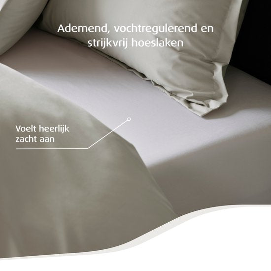 Home by TEMPUR® Topper Spannbetttuch - Weiß - 180 x 200 x 9 cm - Ägyptische Baumwolle - Bügelfreies Spannbetttuch - Trocknergeeignet Wohnen & Kochen