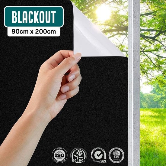 Homewell Verdunkelungstuch 90x200cm - Fensterfolie 100% Verdunkelung - Blendschutz