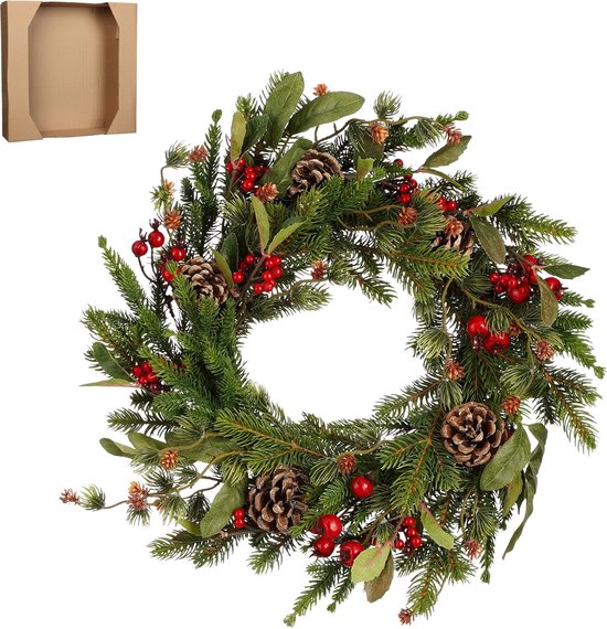 House of Seasons Austin Weihnachtskranz - Ø40 cm - Grün Weihnachten