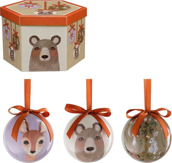 House of Seasons Weihnachtskugeln Geschenkset - 14 Stück - Ø8 cm - Unzerbrechlich - Orange