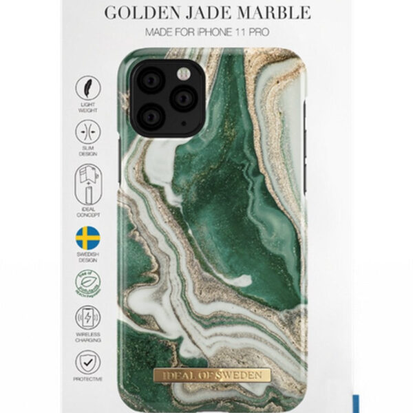iDeal of Sweden iPhone 11 Pro Backcover Fall - Golden Jade Marmor Elektronik