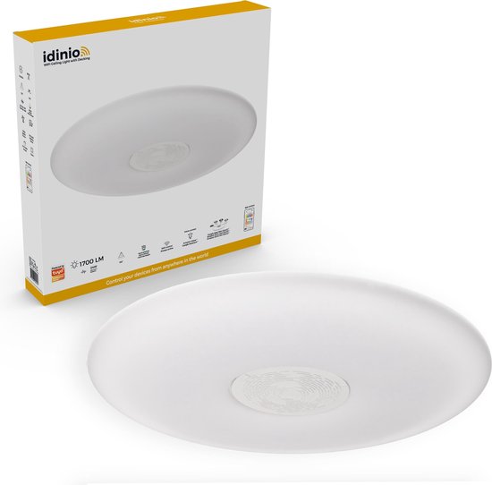 IDINIO WIFI LED-Deckenleuchte 50 cm für Google Nest / Echo Dot Lautsprecher - Mehrfarbig Wohnen & Kochen