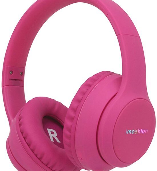 imoshion Kinder-Kopfhörer mit LED-Beleuchtung - mit Dezibel-Begrenzer - Bluetooth-Kopfhörer für Kinder - drahtlose Over-Ear-Kopfhörer - Hot Pink Elektronik