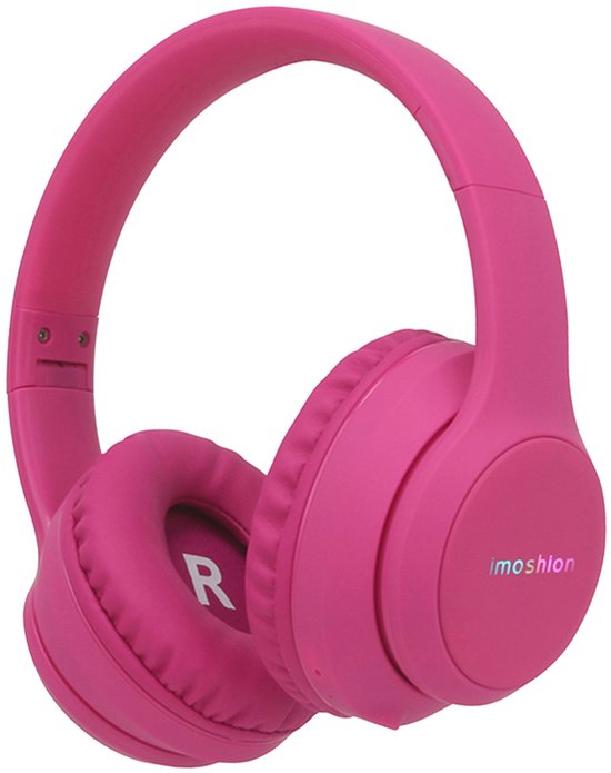 imoshion Kinder-Kopfhörer mit LED-Beleuchtung - mit Dezibel-Begrenzer - Bluetooth-Kopfhörer für Kinder - drahtlose Over-Ear-Kopfhörer - Hot Pink Elektronik