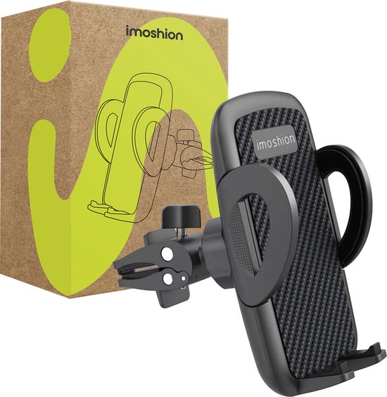 imoshion Telefonhalterung Auto-Belüftung - GSM-Halterung - Autozubehör - Einstellbar - Universal - Carbon - Telefonhalterungen Auto - Schwarz Auto & Fahrrad