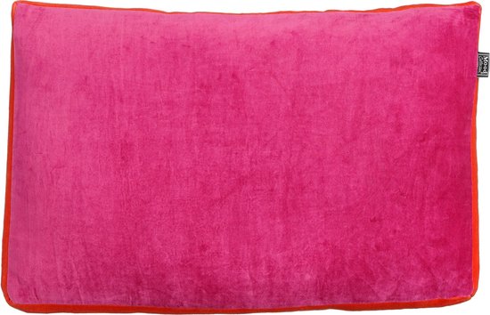 In The Mood Collection Montisi Kissen - L55 x B35 x H10 cm - Baumwolle - Fuchsia Wohnen & Kochen