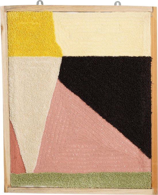 In The Mood Collection Wanddekoration - L59 x B45 cm - Baumwolle/FSC-Holz - Hellrosa Wohnen & Kochen