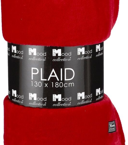 In The Mood Kollektion Famke Fleece Plaid - L180 x B130 cm - Rot Wohnen & Kochen