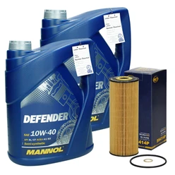Inspektionspaket mit 10L Mannol Defender 10W-40 Ssangyong Kyron Mercedes Benz SLK (R170) 8137