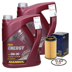 Inspektionspaket mit 10L Mannol Energy 5W-30 BMW 3er (E46) Land Rover 8137