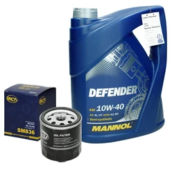 Inspektionspaket mit 5L Mannol Defender 10W-40 VAG 8137
