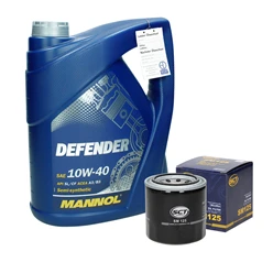 Inspektionspaket mit 5L Mannol Defender 10W40 Hyundai i30 Kia Sorento 8137