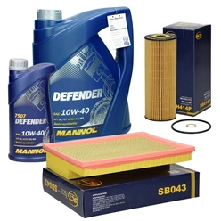 Inspektionspaket mit 6L Defender 10W40 Mercedes Benz C-Klasse (W202) 8137