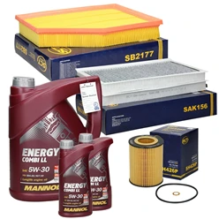 Inspektionspaket mit 7L Mannol Energy Combi LL BMW 5er (E60) Touring (E61) 8137