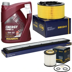 Inspektionspaket mit Mannol Energy Combi LL 5W-30 5L BMW 3-er (E46) 2805