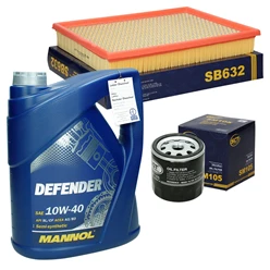 Inspektionspaket mit Mannol SAE Defender 10W-40 5L Opel Astra H 5613