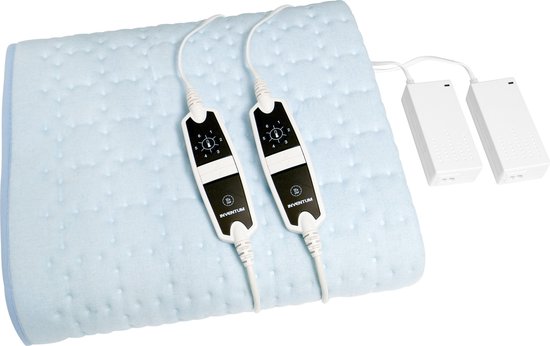 Inventum HNL4212Z - Elektrisches Unterbett - Zwakstroom - Wärmere Fußzone - 2 Personen - 160x140 cm - Vlies - Hellblau Wohnen & Kochen
