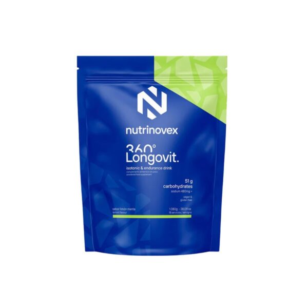Isotonisches Getränk Nutrinovex Longovit 360 1080g Zitrone Minze Ernährung