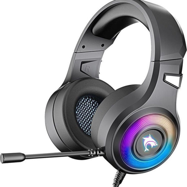 J-ANKKA - Over-Ear-Kopfhörer - F2 RGB - Gaming-Headset mit Mikrofon - Schwarz Elektronik