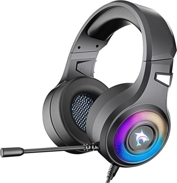 J-ANKKA - Over-Ear-Kopfhörer - F2 RGB - Gaming-Headset mit Mikrofon - Schwarz Elektronik