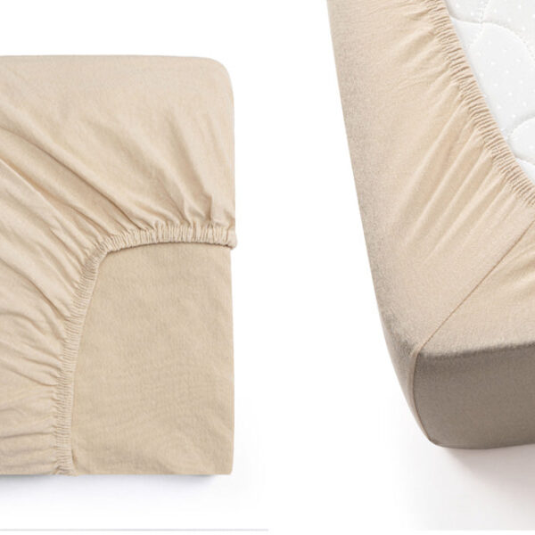 Jersey-Spannbettlaken - Taupe - 180x200-220 cm - Weiche und atmungsaktive Bettwäsche für höchsten Schlafkomfort Wohnen & Kochen