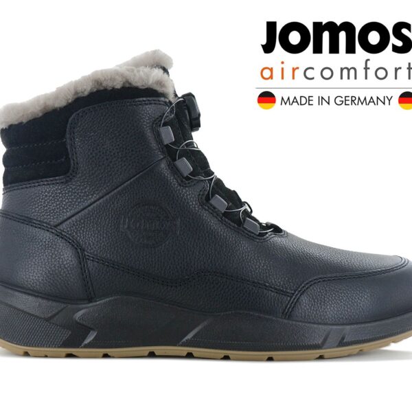 JOMOS Akzent - Herren Winter Stiefel mit Lammfell Gefüttert in Leder Schwarz 325507