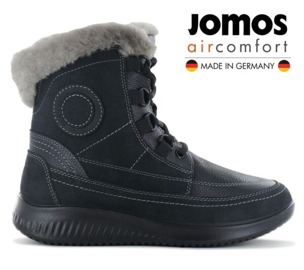 JOMOS Allegra 857513 - Damen Winter Stiefel mit Lammfell Gefüttert in Leder Schwarz