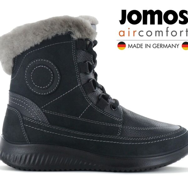 JOMOS Allegra 857513 - Damen Winter Stiefel mit Lammfell Gefüttert in Leder Schwarz