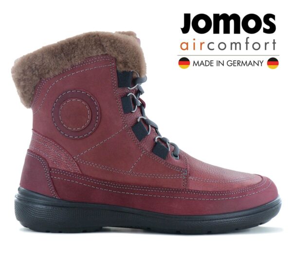 JOMOS Freewalk 806501 - Damen Winter Stiefel mit Lammfell Gefüttert in Leder Rot