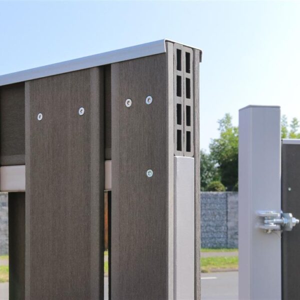 JUMBO WPC Tor Anthrazit - Aluminium 98x179cm