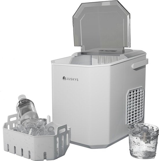 Juskys Eiswürfelbereiter IceOracle - Weiß - Inkl. Zubehör Wohnen & Kochen