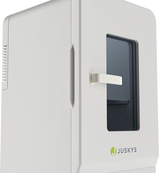 Juskys Mobiler Mini-Kühlschrank 2 in 1 - 15 Liter - Weiß - Kühl- & Heizfunktion Haus & Garten